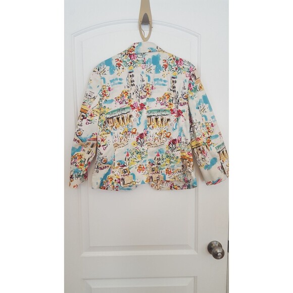 Rafaella CIty Garden Print jacket, Size 12, Cotton, unlined - Picture 4 of 6